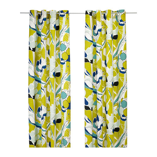 JANETTE Pair of curtains, green - 마켓비