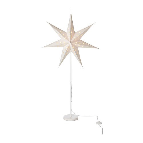 [이케아] STRALA Floor Lamp (White Assorted Colors Star) (단종) - 마켓비