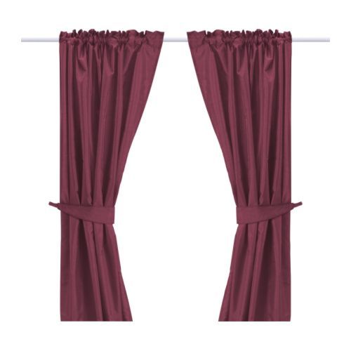 [이케아] FELICIA Curtain with Tie-back 1 Pair (145x250cm, Dark Lilac) 101.416.60 당일발송 - 마켓비