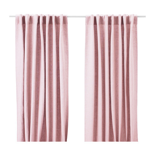 [이케아] AINA Curtains, 1 pair (145x250cm, pink) 602.168.46 - 마켓비
