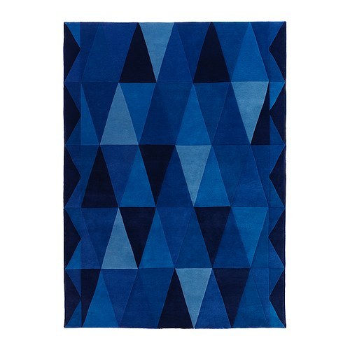[이케아] STOCKHOLM TRIANGEL Rug Low Pile (170x240cm, Blue Pattern) 601.856.42 - 마켓비