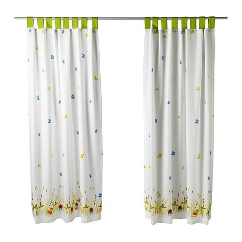 [이케아] TORVA FJARIL Pair of Curtains (Multicolor, 120x175cm) 901.948.76 - 마켓비
