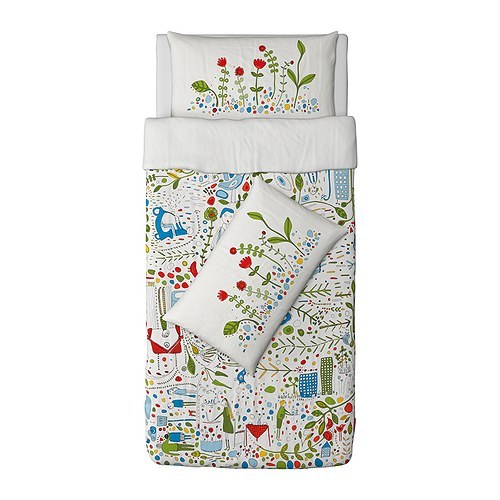 [이케아] EIVOR LEVA Quilt Cover and 2 Pillowcases (Multicolor) 202.072.93 - 마켓비