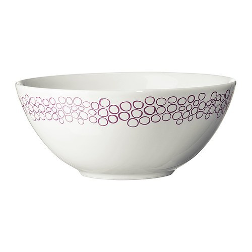[이케아] FARGRIK VALDIG Bowl (White, Dark Lilac, 16cm) 701.873.44 - 마켓비