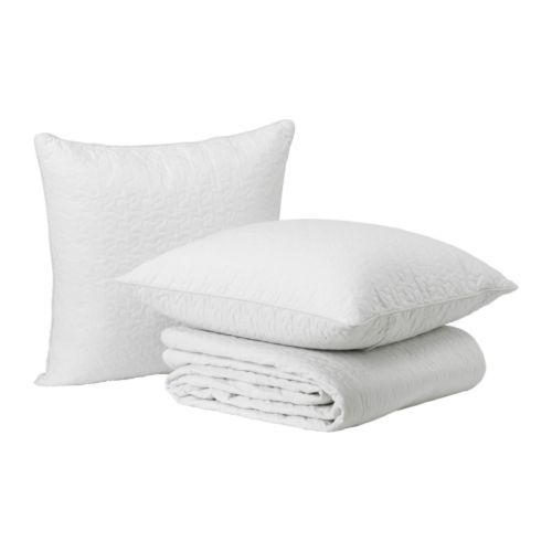 [이케아] ALINA Bedspread and Cushion Cover (White) 301.626.42 - 마켓비