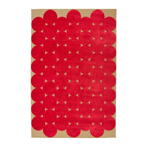 [이케아] PS 2012 Rug Low Pile (Red, Beige, 200x300cm) 502.116.65 - 마켓비