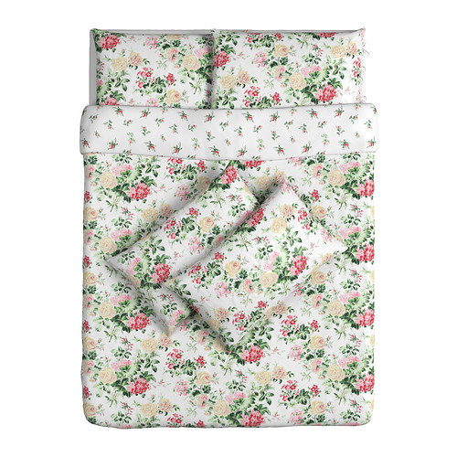 [이케아] EMMIE BLOM Quilt cover and 4 pillowcases, multicolour 402.114.06 - 마켓비