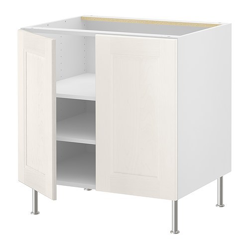 FAKTUM Base cabinet with shelves/2 doors, Ramsjo white (60cm) 498.827.31 - 마켓비