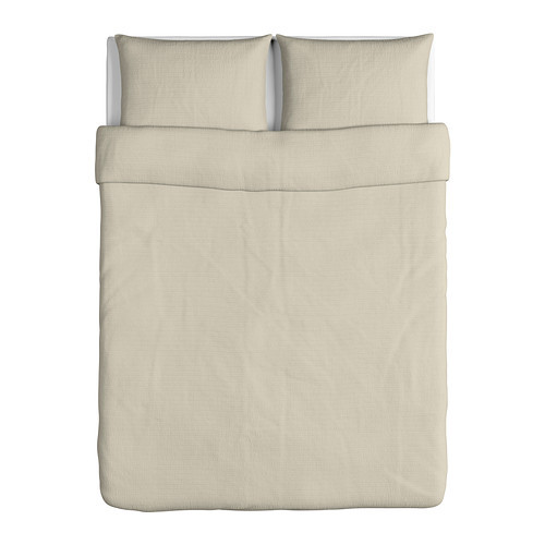 [이케아] OFELIA VASS Quilt Cover and 2 Pillowcases (Beige, 200x230cm) 602.341.00 - 마켓비