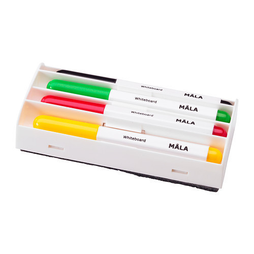 이케아 MALA 화이트보드펜, 여러 가지 색상 501.933.17  - 마켓비