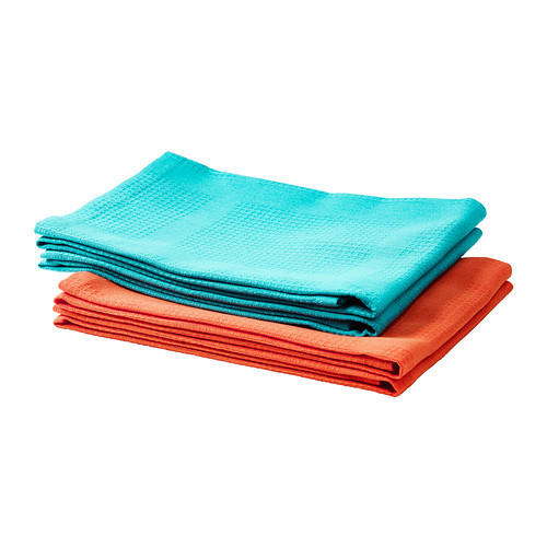 [이케아] IRIS Tea Towel (Turquoise, Orange, 50x70) 602.409.12 - 마켓비