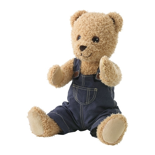 [이케아] BRUMMA Soft Toy Bear with Clothes 502.448.83 - 마켓비