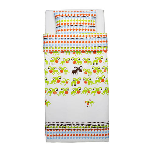 [이케아] KOSSAN Quilt Cover and Pillowcase (Green, 150x200/50x80cm) 002.344.19 - 마켓비