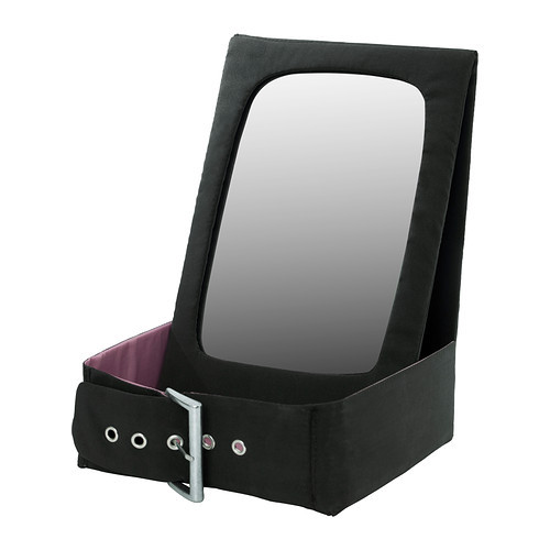 [이케아] BETRAKTA Table Mirror with Storage (Black, Pink, 28x21cm) 502.519.39 - 마켓비