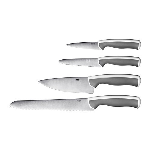 [이케아] ANDLIG 4-pieces Knife Set (Light Grey, White) 801.884.42 - 마켓비