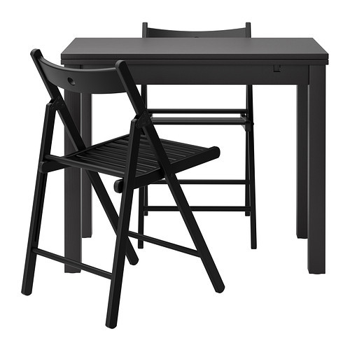 이케아 BJURSTA/TERJE 테이블+의자2 블랙브라운 390.106.54 - 마켓비